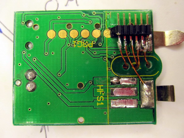 Programmierstecker verdrahtet